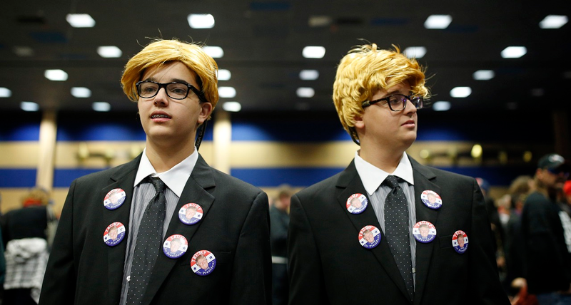 Trump supporters at a rally in Las Vegas (AP Photo/John Locher)